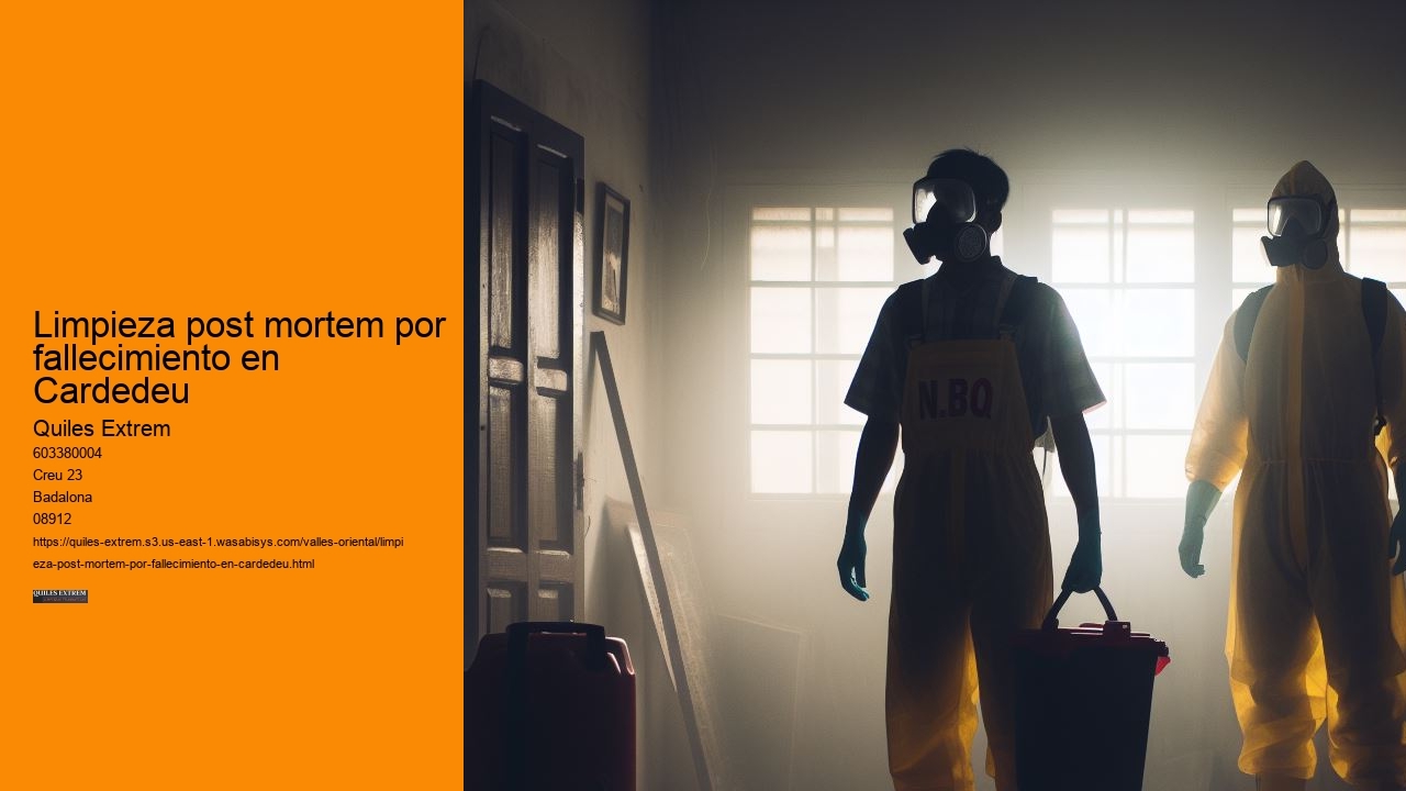 Limpieza post mortem para hogares y apartamentos