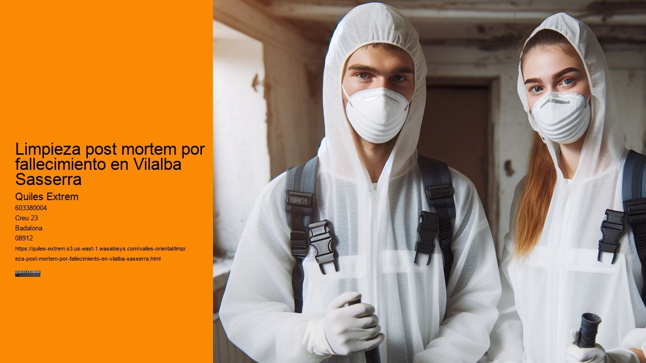 Servicios de limpieza post mortem para el sector sanitario